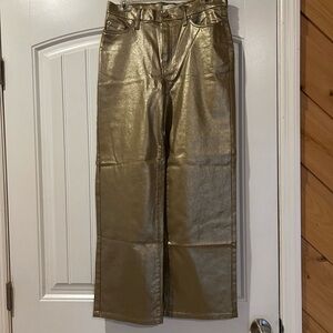 Banana Republic Gold Metallic Pants